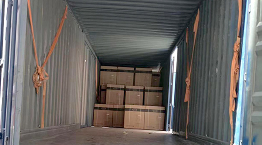 100臺12kg滾筒衣服烘干機(jī)裝柜完畢！順利出貨